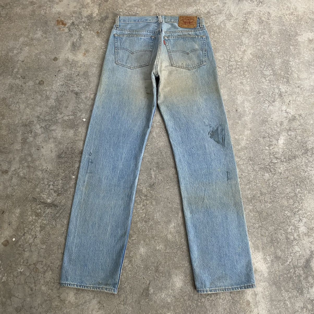 Levi's Size 30x32 Vintage 1991 Levis 501 Light Blue Dirty Jeans Size US 30 / EU 46 - 13 Thumbnail