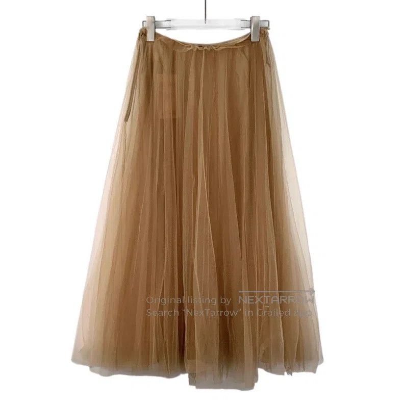 Dior Dior Brown mulberry silk casual mesh skirt Size 24" / US 00 / IT 34 - 2 Thumbnail