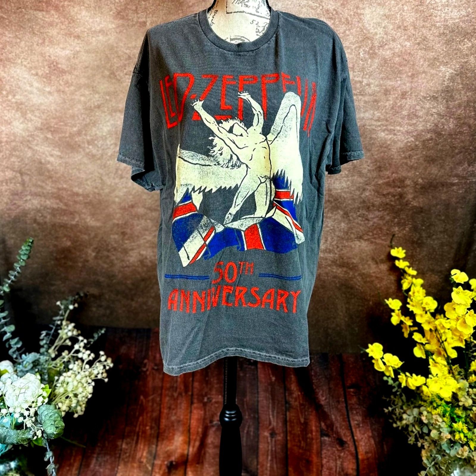 Led Zeppelin Led Zeppelin Licensed 50th AnniversaryT-Shirt-Black/Grey L Size US L / EU 52-54 / 3 - 3 Thumbnail
