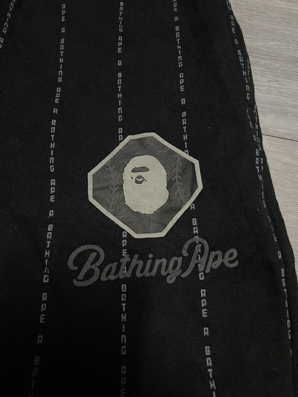 Bape Text Stripe Sweat Pants Size US 34 / EU 50 - 4 Thumbnail