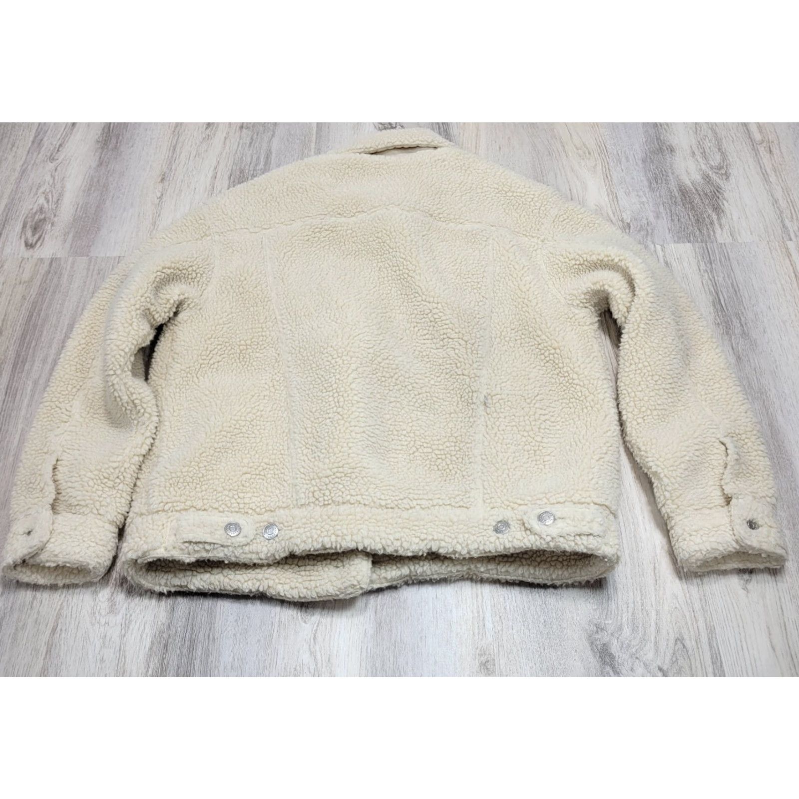 Vintage Popsugar Jacket Womens Sherpa Beige Lined Button Front S NWT Casual, Polyester Size S / US 4 / IT 40 - 6 Thumbnail
