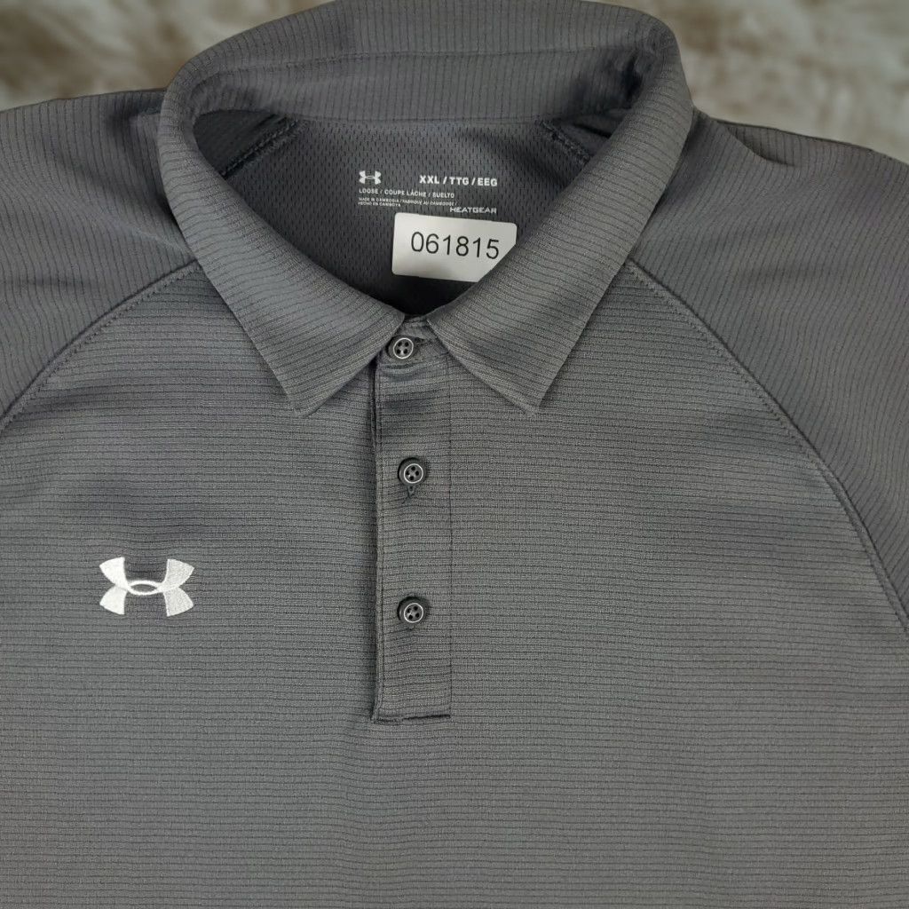 Under Armour Under Armour Polo Shirt Mens 2XL Gray Golf Casual Short Sleeve Polo Mens 2XL Gray Under Armour Shirt Polo Regular Mens Sports Golf Size US XXL / EU 58 / 5 - 1 Thumbnail