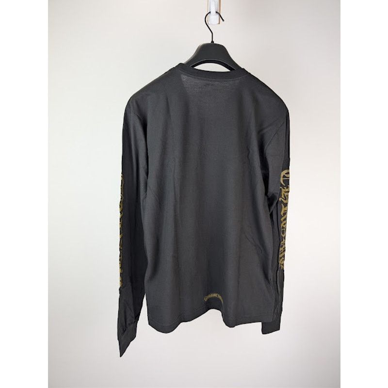 Chrome Hearts o1rshd1 Gold Neck Logo Long Sleeve T-Shirt in Black Size US M / EU 48-50 / 2 - 15 Thumbnail