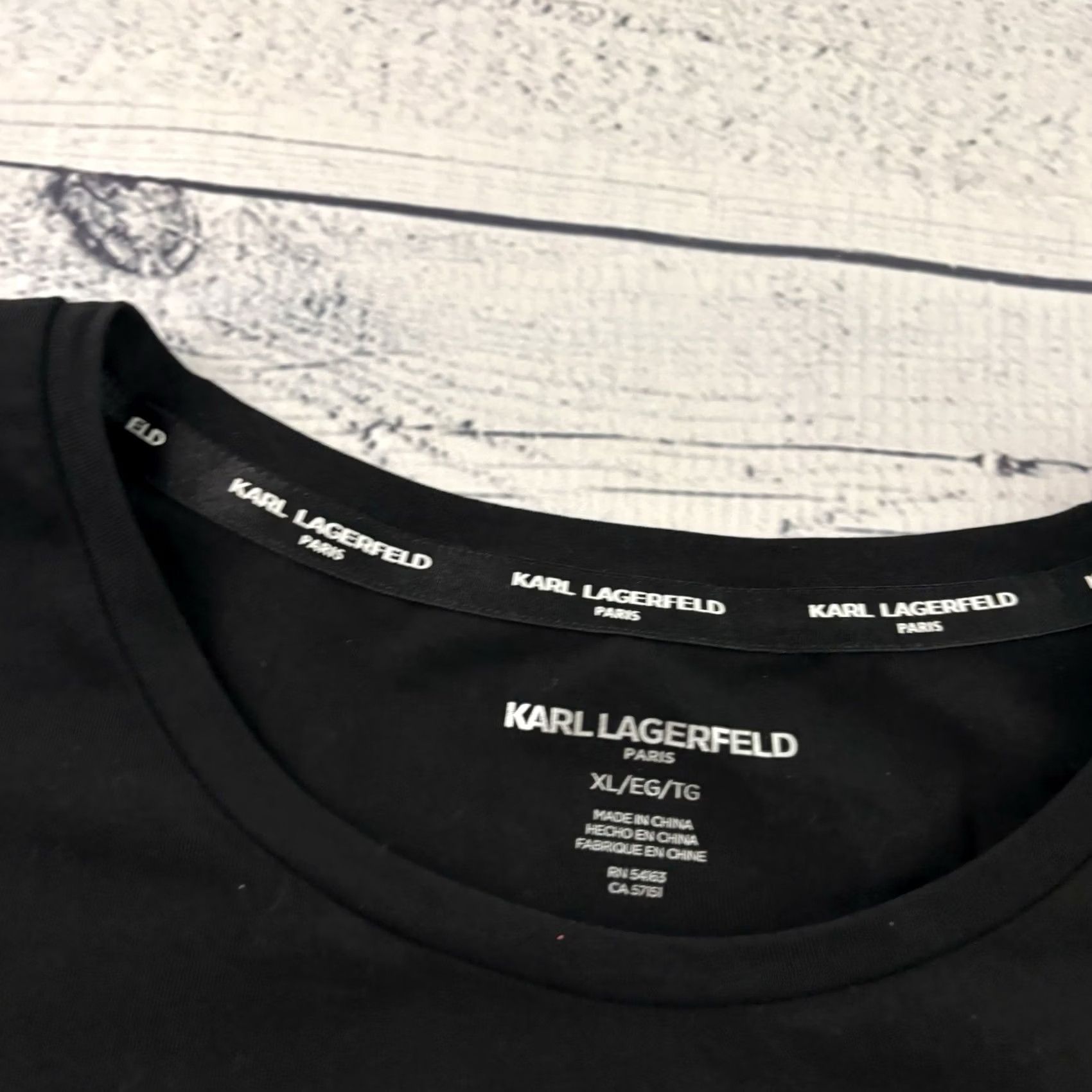 Karl Lagerfeld Karl Lagerfeld Paris Short Sleeve T Shirt Top Women's XL Black Shirt T-Shirt Womens XL Black Paris 1980s 1990s Concert Theme Ladies Size XL / US 12-14 / IT 48-50 - 2 Thumbnail