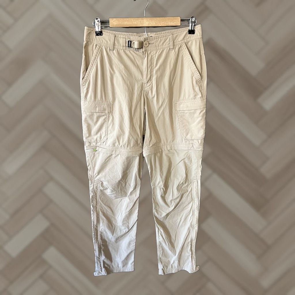 Vintage REI Coop Womens Khaki Outdoor Hiking Nylon Convertible Cargo Pants 8 Beige Cargo Womens Regular Pants Size 30" / US 8 / IT 44 - 1 Thumbnail