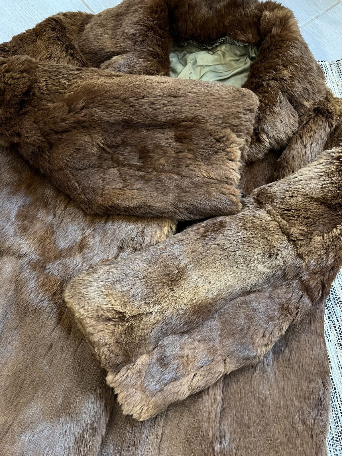 Vintage Hype Vintage Real Fur Jacket Brown Coats Avantgarde retro Size L / US 10 / IT 46 - 9 Thumbnail