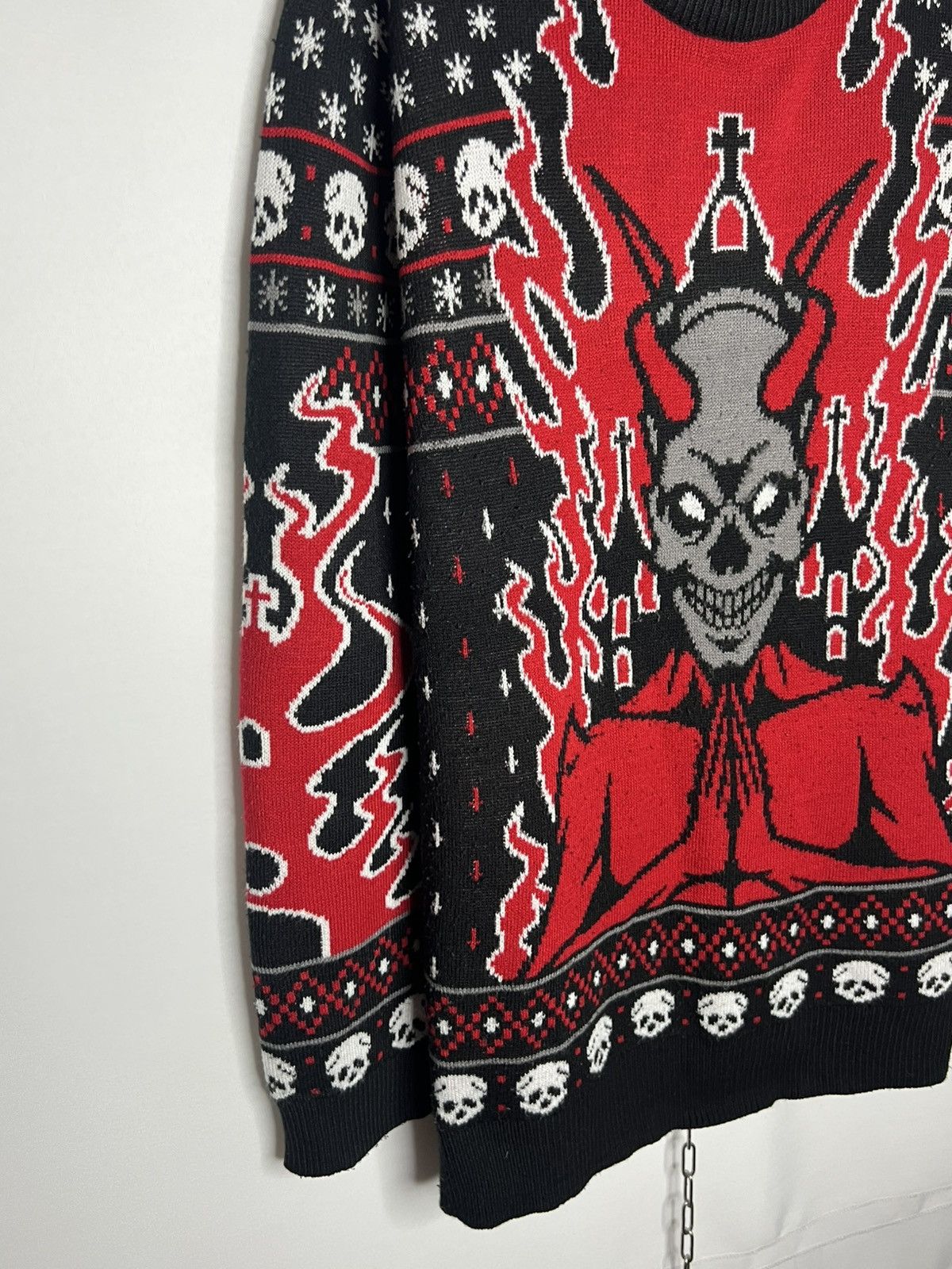 Killstar Killstar Satan Sculls Art Sweater Goth Style Streetwear Size US XXL / EU 58 / 5 - 7 Thumbnail