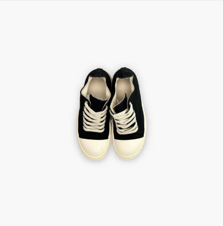 Rick Owens Drkshdw Rick Owens DRKSHDW SS22 Black Low Canvas Sneakers Size 35 Size US 4 / IT 34 - 2 Thumbnail