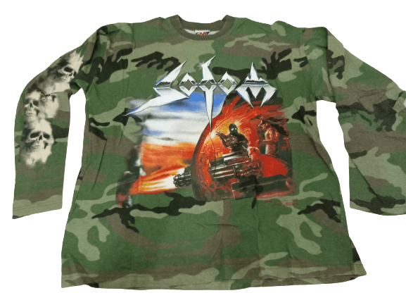 Vintage sodom 1989 tour camo tshirt rare