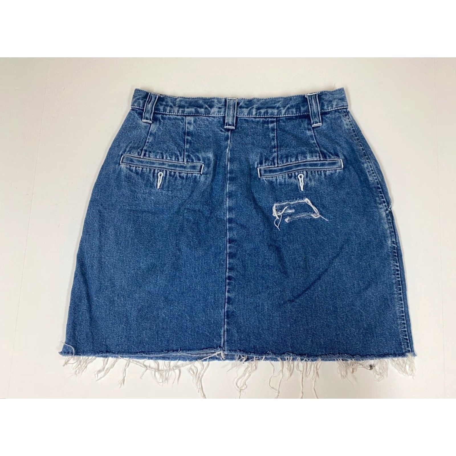 Eddie Bauer Eddie Bauer Skirt Women Knee Length A-Line Denim Blue Polyester Ruffle Lined Casual 2 Regular Size 2 Blue Vintage: No Size 26" / US 2 / IT 38 - 7 Thumbnail