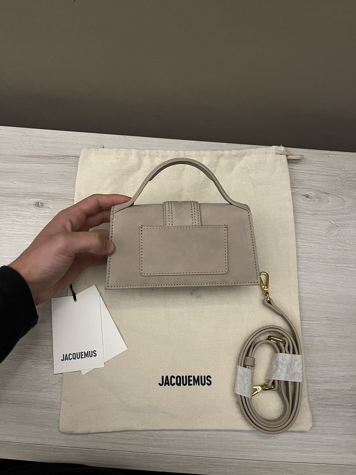 Jacquemus Borsa jacquemus bambino mini camoscio beige Size ONE SIZE - 3 Thumbnail
