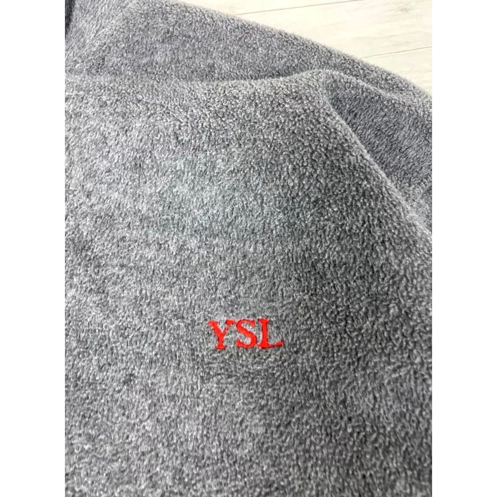 Yves Saint Laurent VINTAGE Saint Laurent Jacket 90s Logo Fleece Jacket Mens L Gray - Yves Saint Laurent Size L Gray Logo 90s Designer Windbreaker Style Size US L / EU 52-54 / 3 - 6 Thumbnail