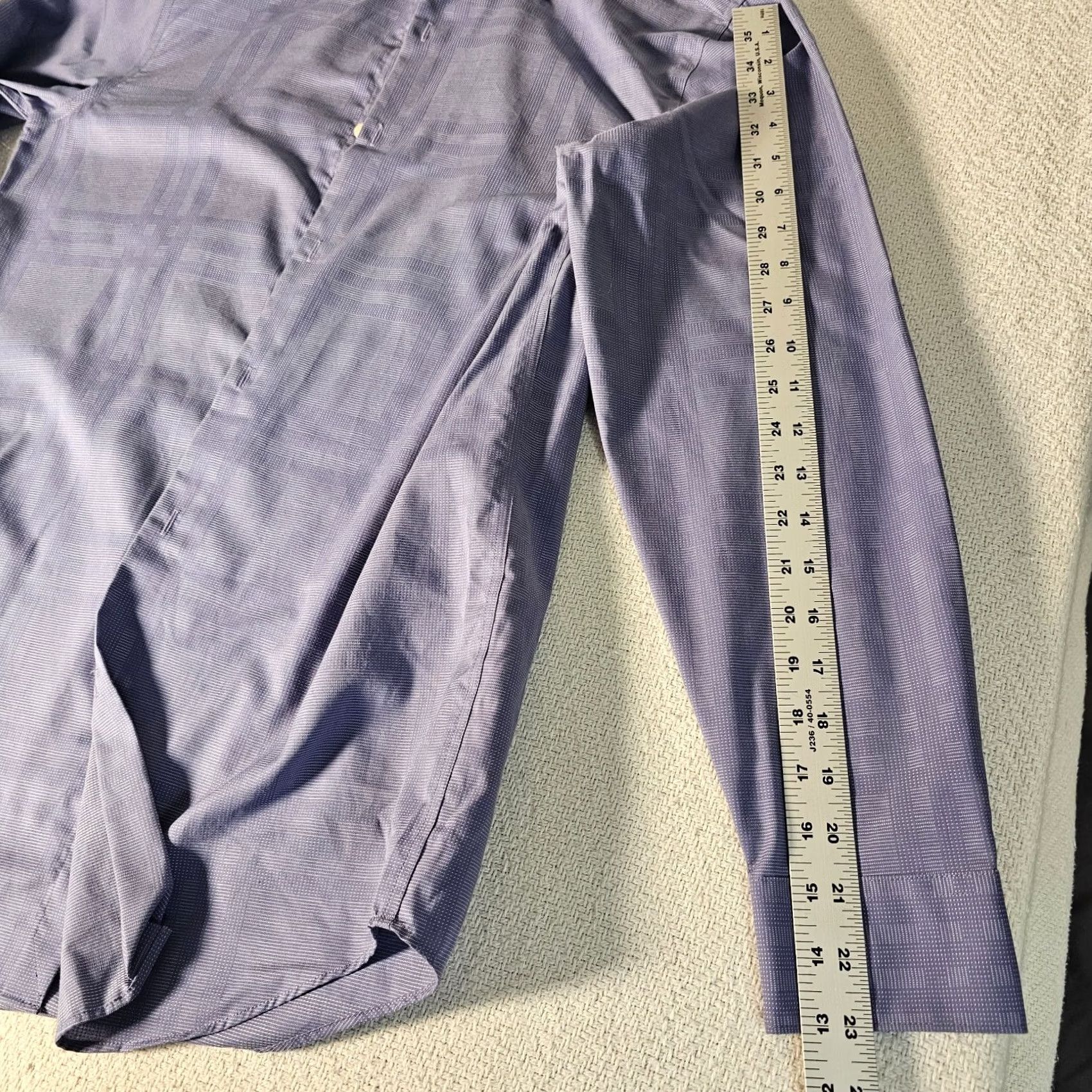 Perry Ellis Perry Ellis Button-Up Shirt Men’s Long Sleeve Blue Stripe City Fit Small 14.5 Regular Cotton Spandex Knit Blue Size US M / EU 48-50 / 2 - 6 Thumbnail