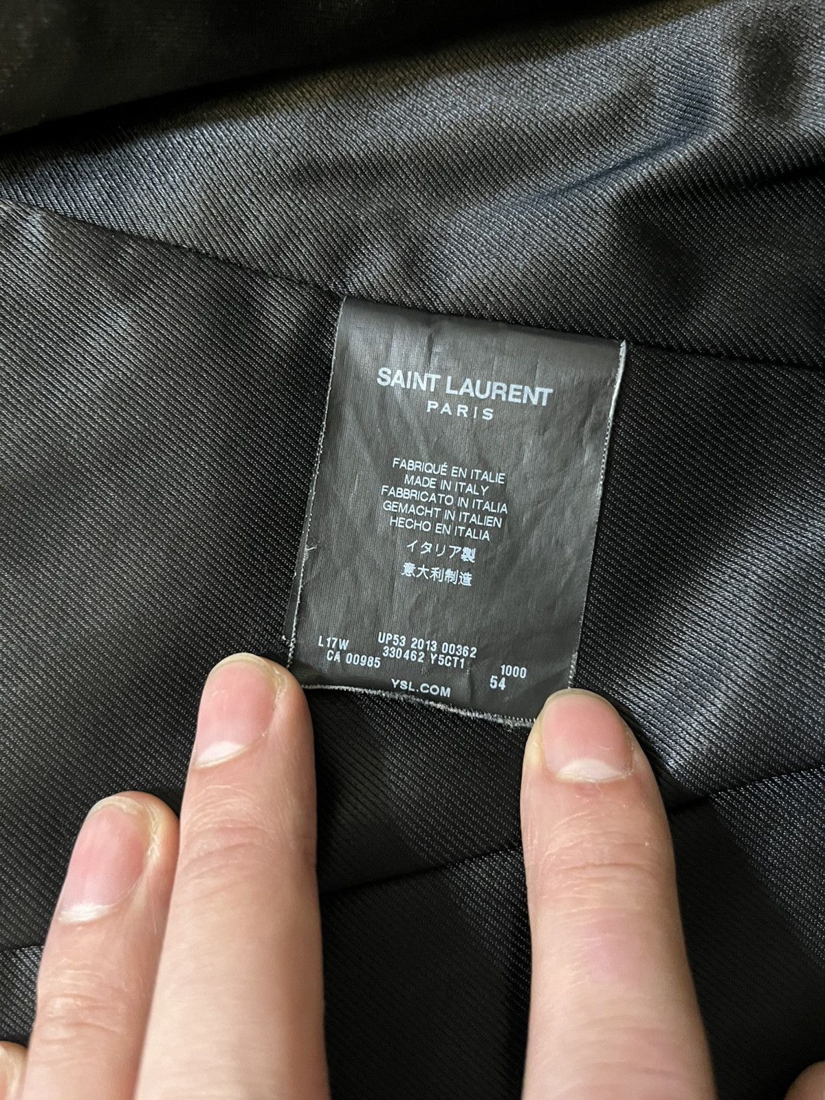 Hedi Slimane × Saint Laurent Paris × Yves Saint Laurent saint laurent 13fw L17 oiled calf bikerjacket Size US L / EU 52-54 / 3 - 4 Thumbnail