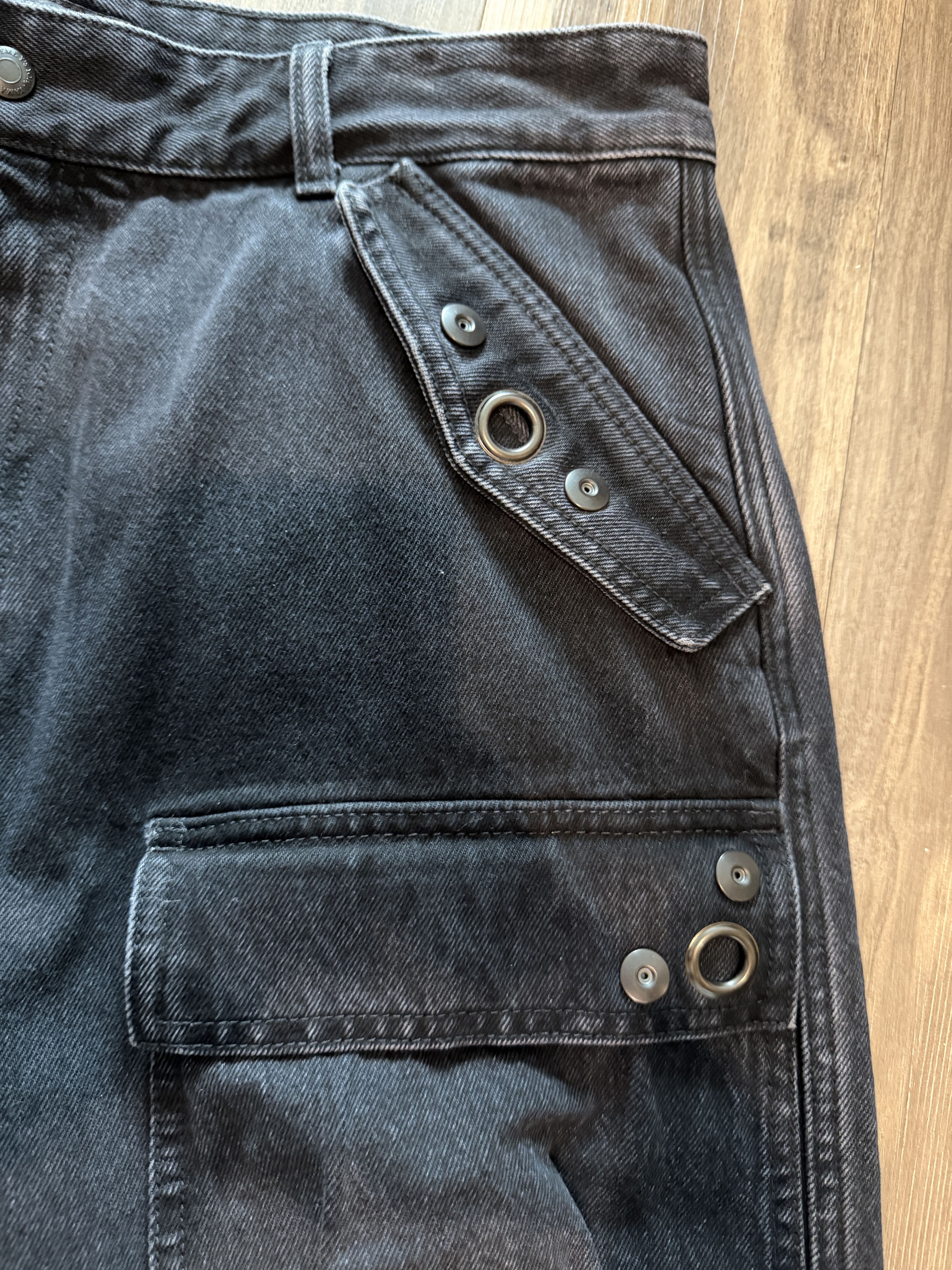 Supreme × Yohji Yamamoto Supreme x Y's Denim Utility Cargo Pant Jeans Black Size US 34 / EU 50 - 4 Thumbnail