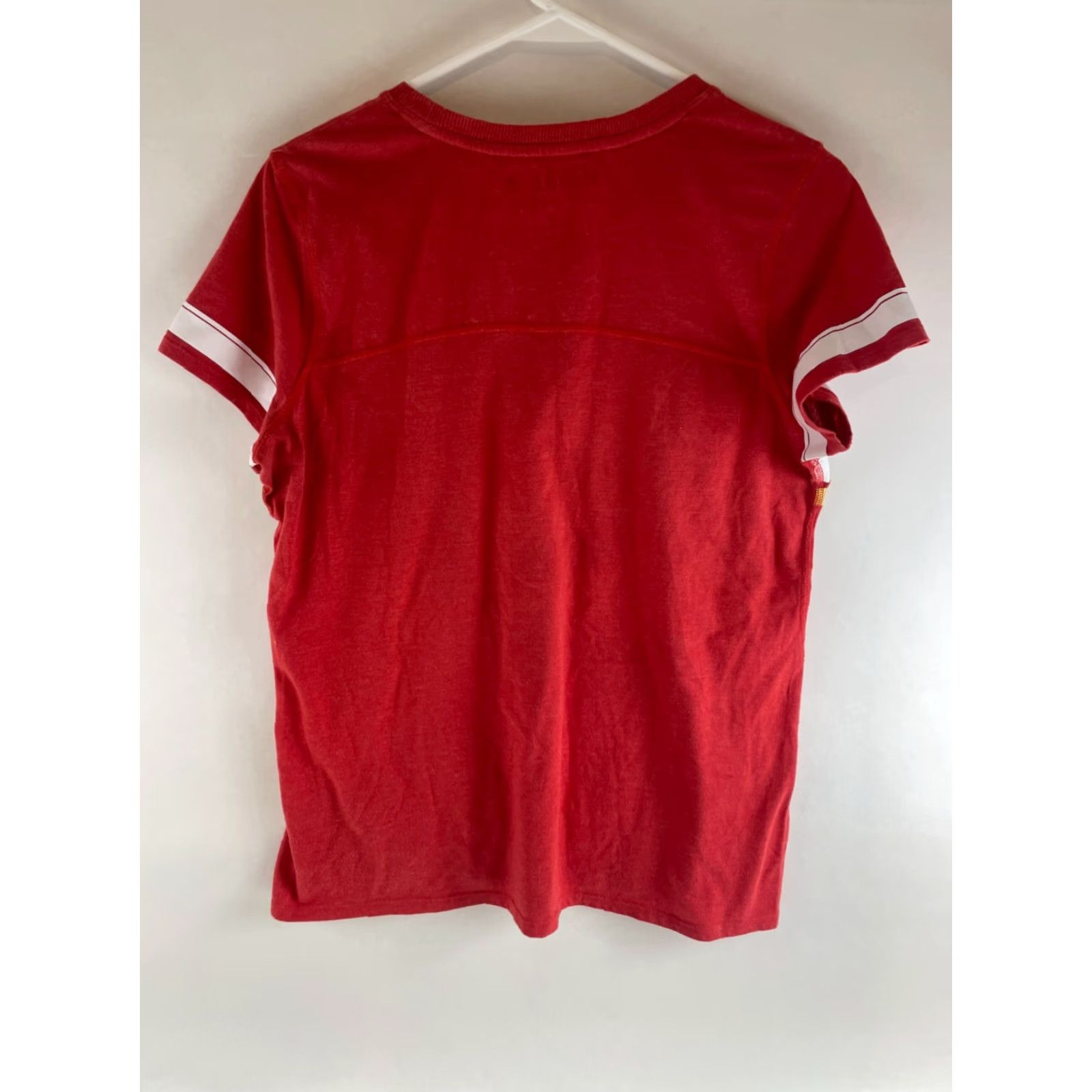 Tommy Hilfiger Tommy Hilfiger T-Shirt Women's L Red White Stripes Round Neck Short Sleeve Casual Modern Basic Shirts Womens Size L / US 10 / IT 46 - 2 Thumbnail