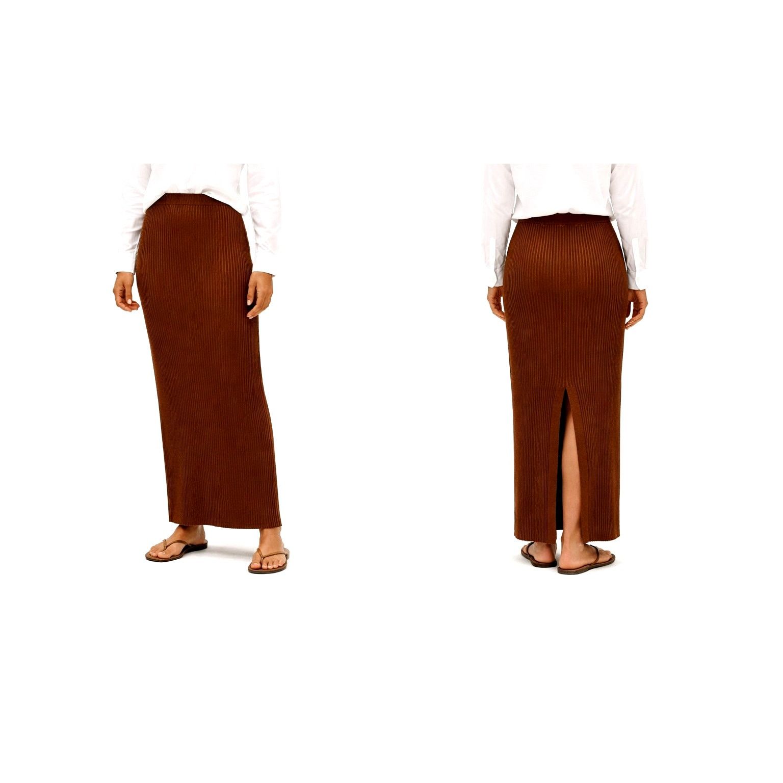 Free People Free People Clara Hi Rise Knit Maxi Skirt Brown Combo size S Size 27" / US 4 / IT 40 - 1 Thumbnail