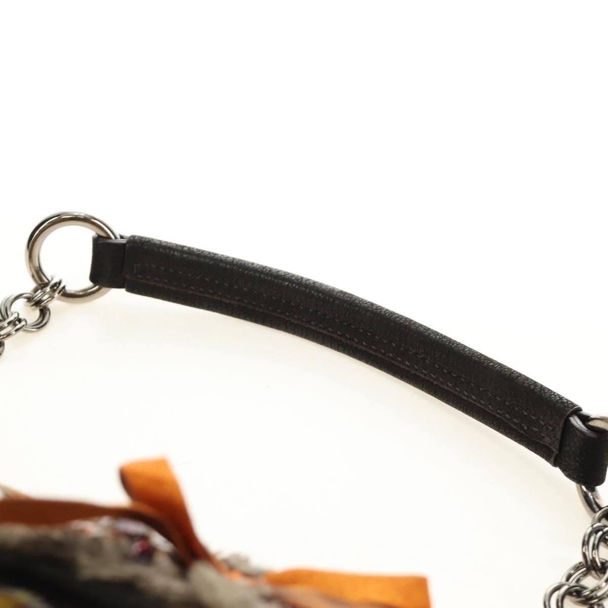 Prada Prada Canvas Chain Shoulder Bag Brown Size ONE SIZE - 7 Thumbnail