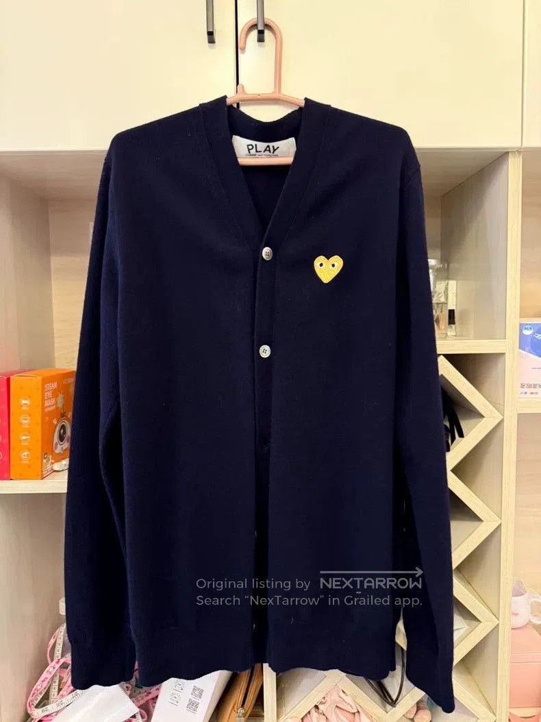Comme des Garcons CDG Men's Blue Cardigan Sweater XL - dmc. Size US XL / EU 56 / 4 - 2 Thumbnail