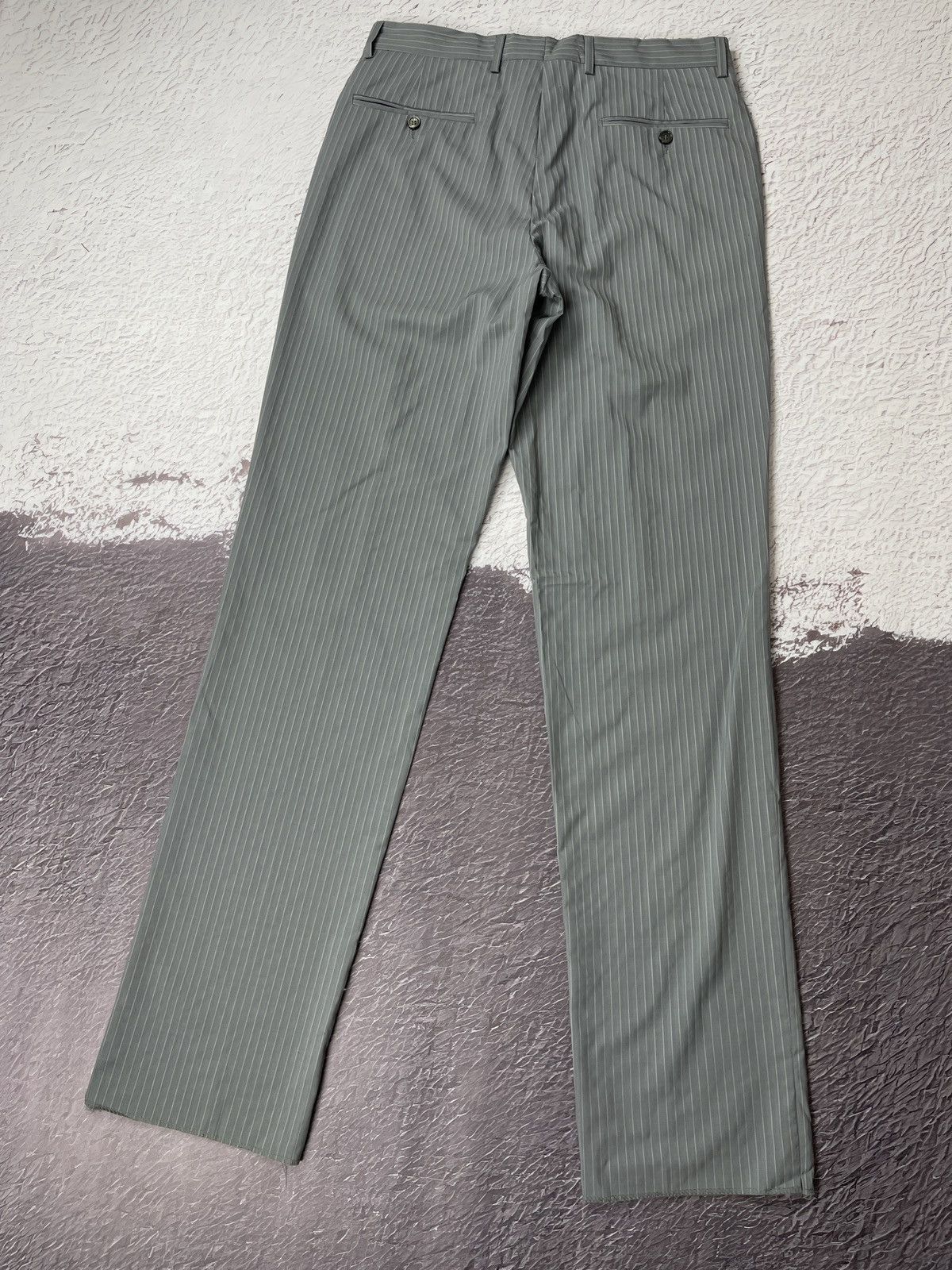 Versace Versace Collection grey striped wool casual pants Size US 32 / EU 48 - 3 Thumbnail
