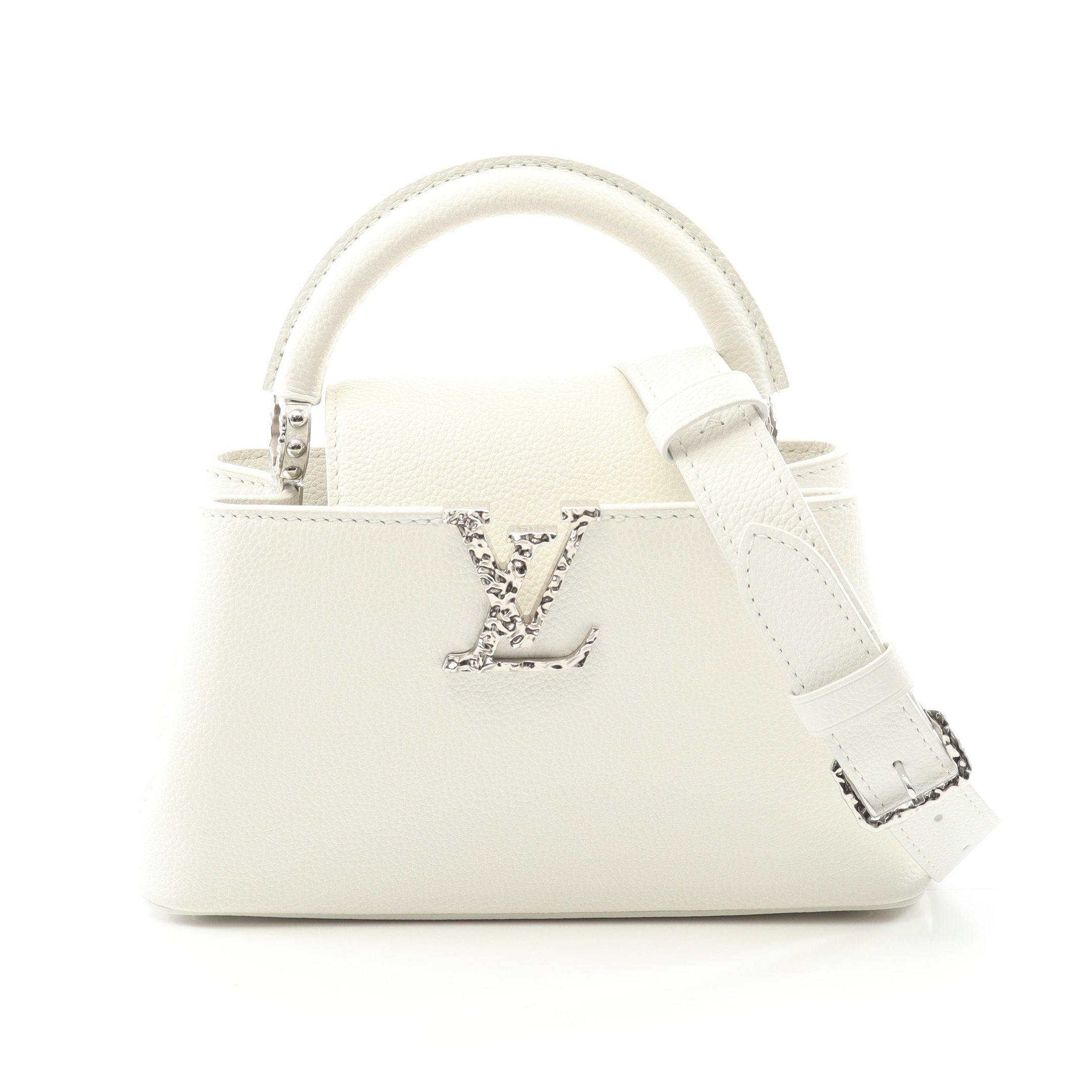 Louis Vuitton Louis Vuitton Capucines Ew Mini Handbag Leather White Size ONE SIZE - 1 Thumbnail