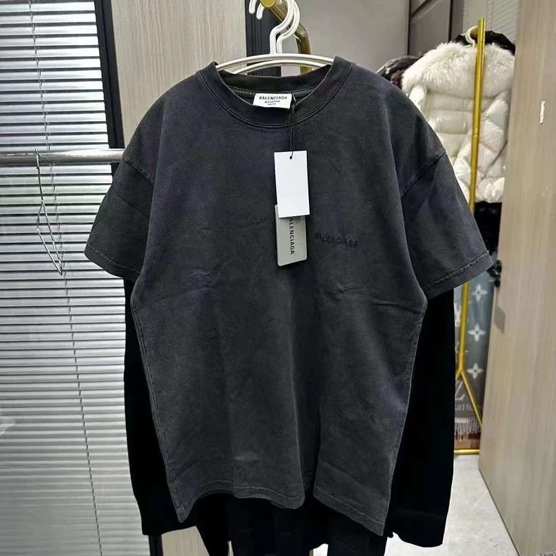 Balenciaga Front and Back Embroidered Logo Short Sleeve XS