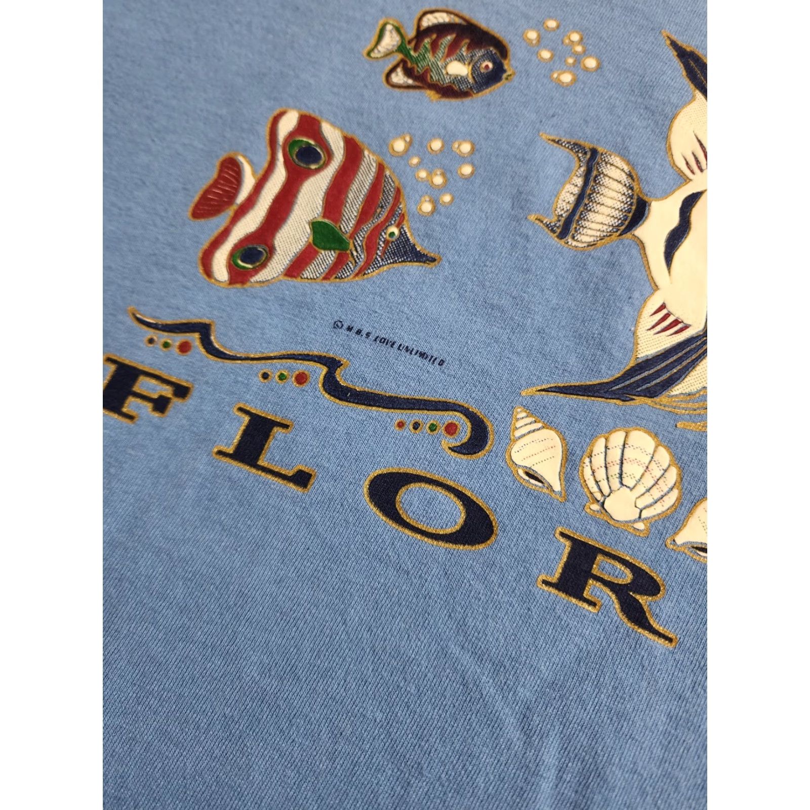 Vintage VINTAGE Mens L Florida Ringer T Shirt Fish Travel Souvenir Size US L / EU 52-54 / 3 - 4 Thumbnail