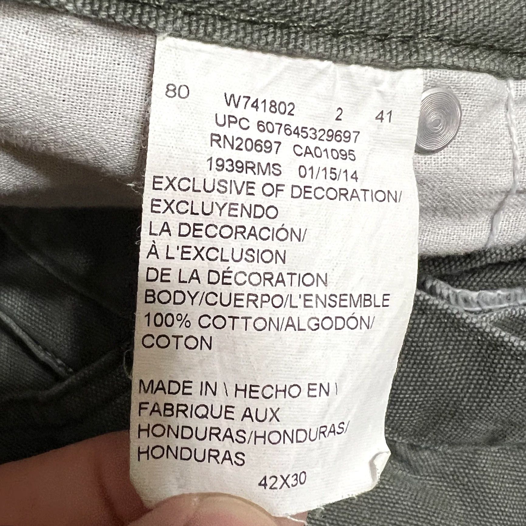 Dickies Dickies Carpenter Pants Green Canvas Workwear Mens Tag 42x30 Measure 42x27 Stain Size US 42 / EU 58 - 7 Thumbnail