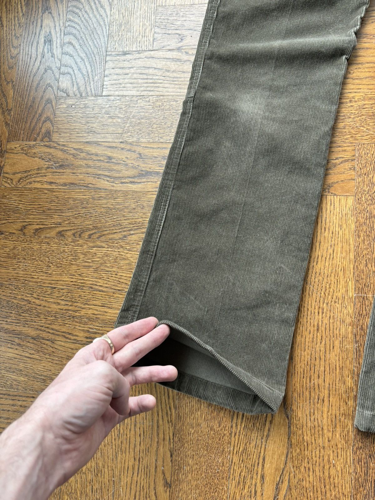 Prada × Vintage 2000s Prada Corduroy Pants 2006 Vintage Linea Rossa Trousers Size 30" / US 8 / IT 44 - 6 Thumbnail