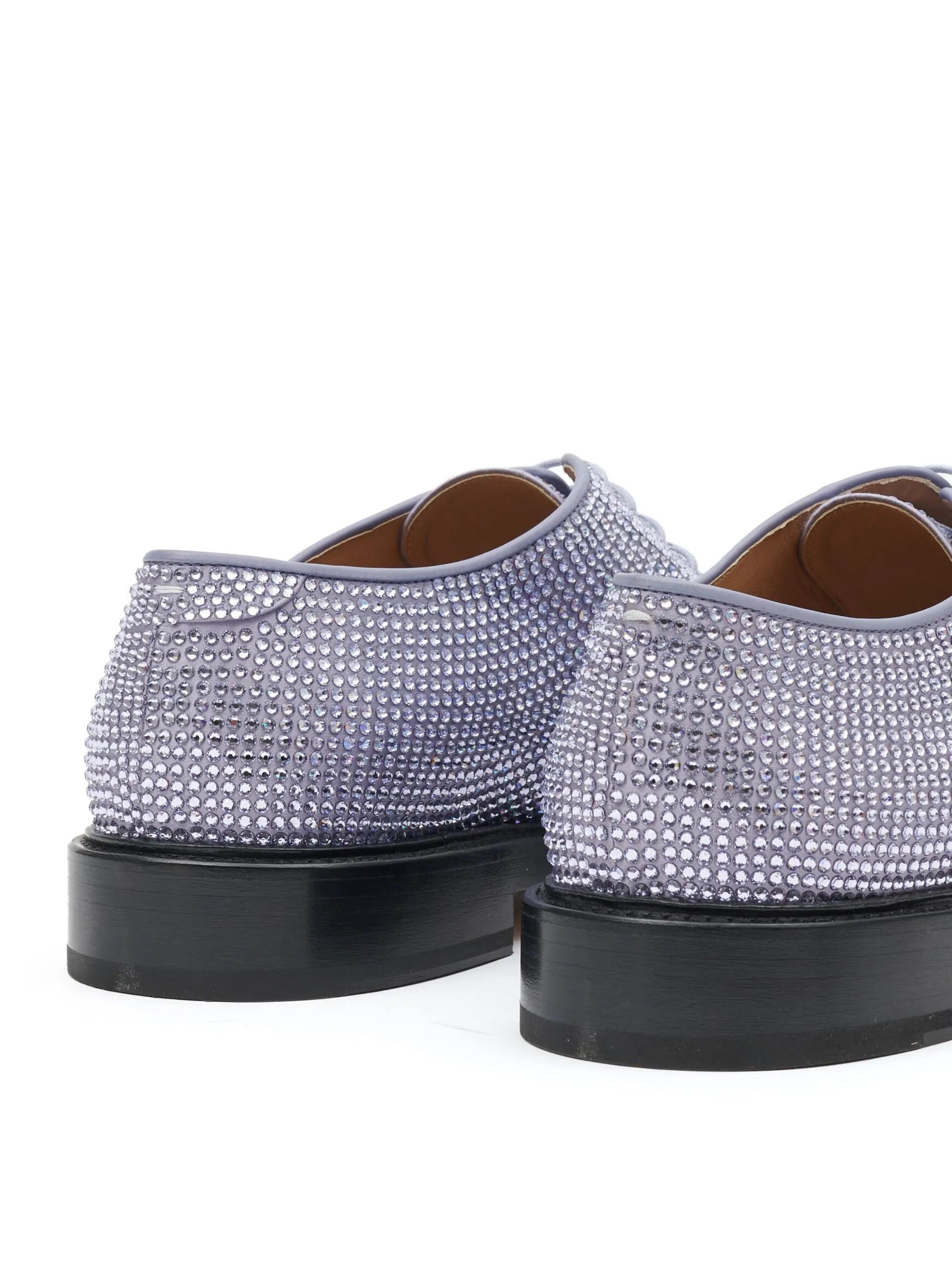 Maison Margiela o1w1db11225 Tabi Rhinestone-embellished Derby Shoes in Lilac Size US 8 / EU 41 - 3 Thumbnail