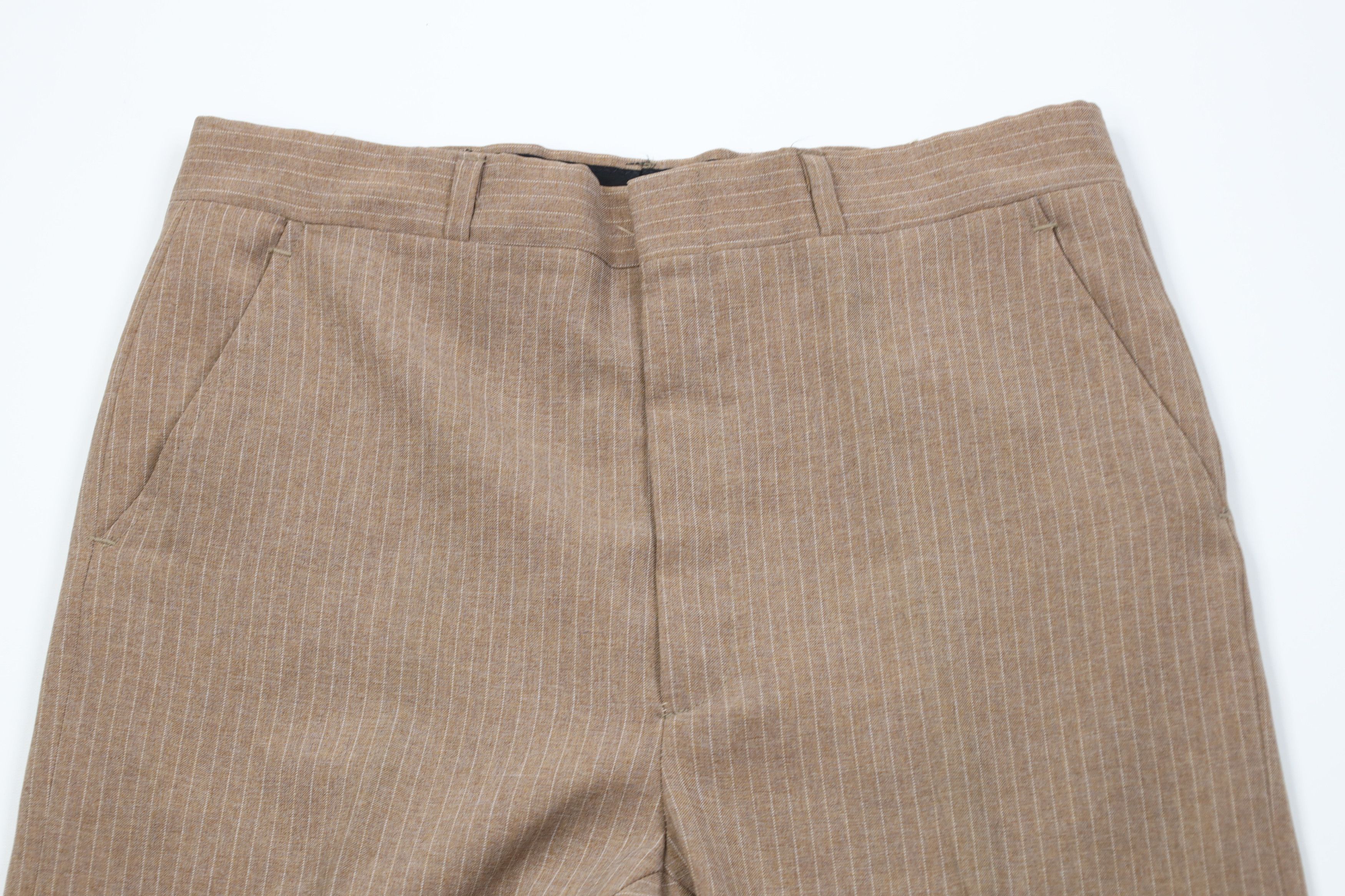 Vintage Vintage 70s Streetwear Knit Wide Leg Chino Pants Beige USA Size US 34 / EU 50 - 2 Thumbnail