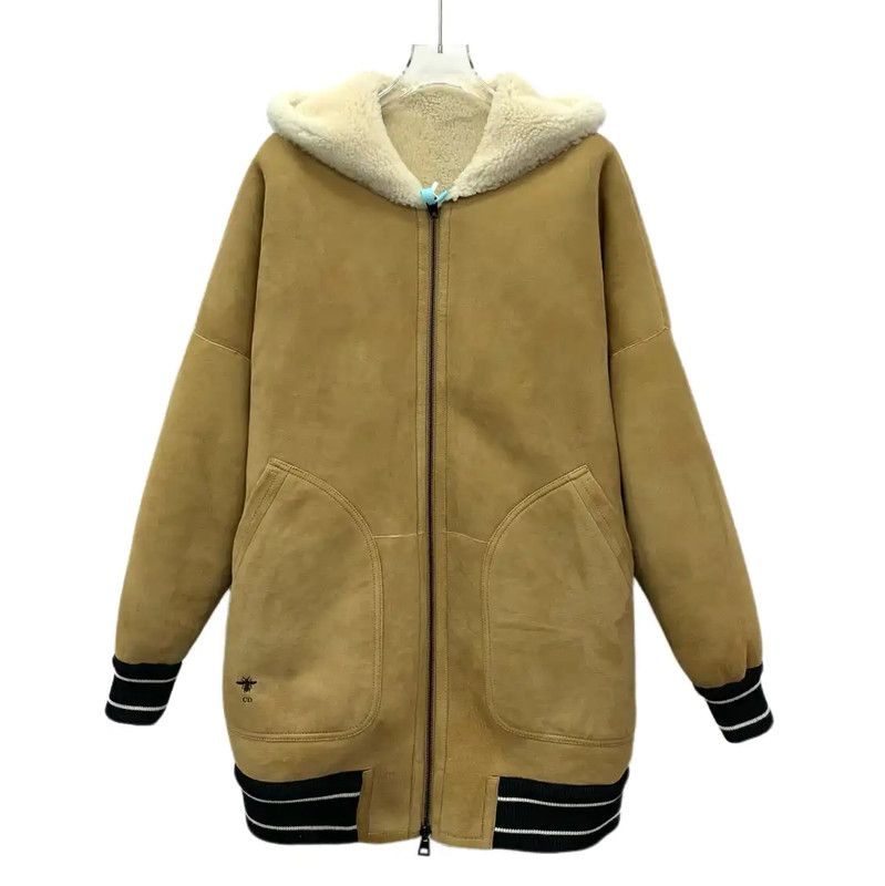 Dior Dior Colorblock Shearling Women's Coat 0089 Size XS / US 0-2 / IT 36-38 - 1 Thumbnail