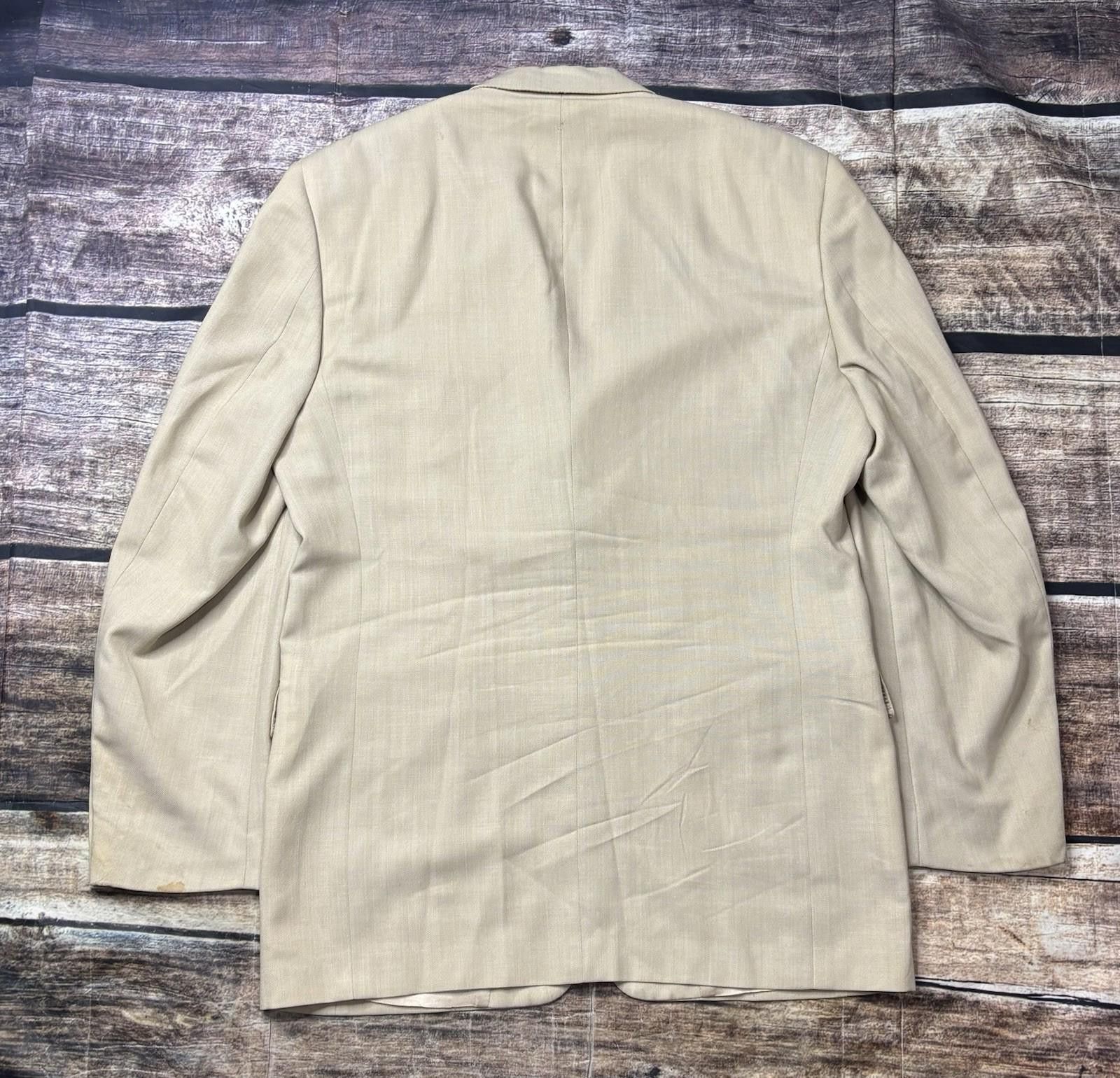 Burberry Burberry Blazer Jacket Mens 40L Beige Wool Sports Jacket Size 40L - 3 Thumbnail