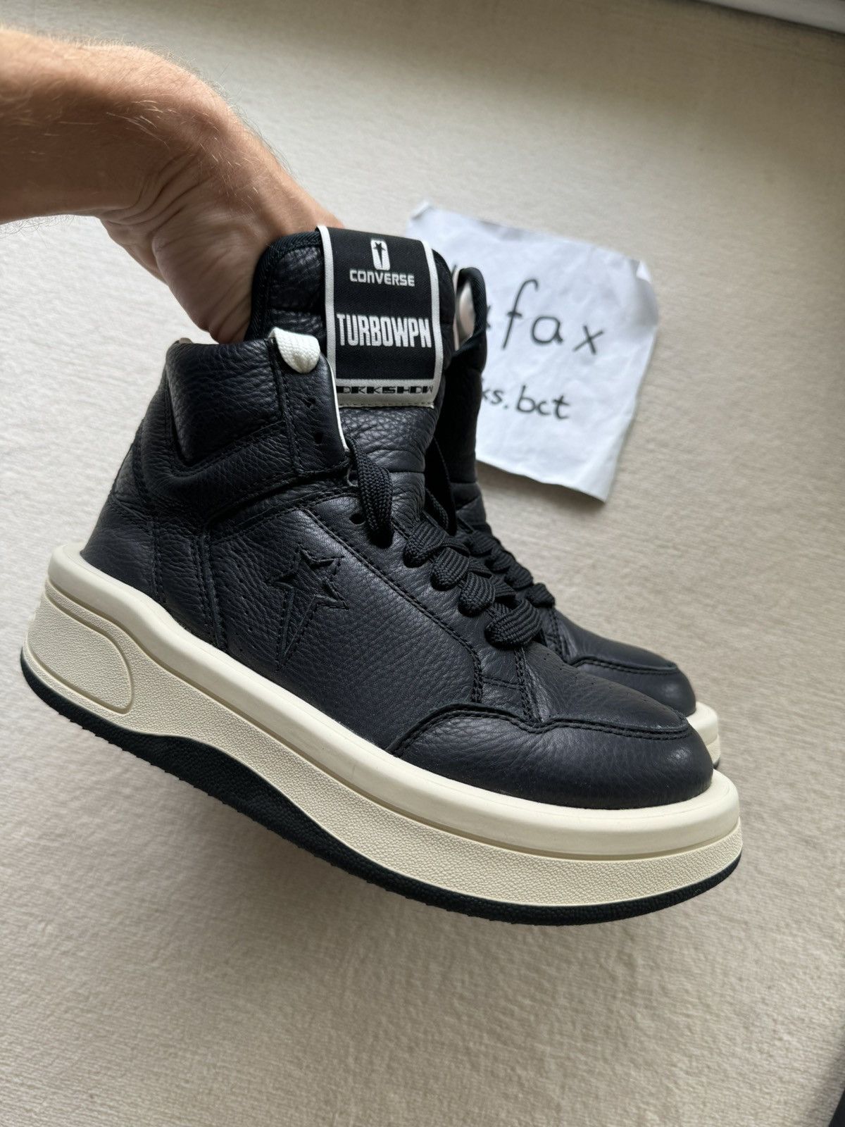 Converse × Rick Owens Drkshdw NEW | TURBOWPN DRKSHDW X CONVERSE WOMENS BLACK/MILK Size US 6 / IT 36 - 3 Thumbnail