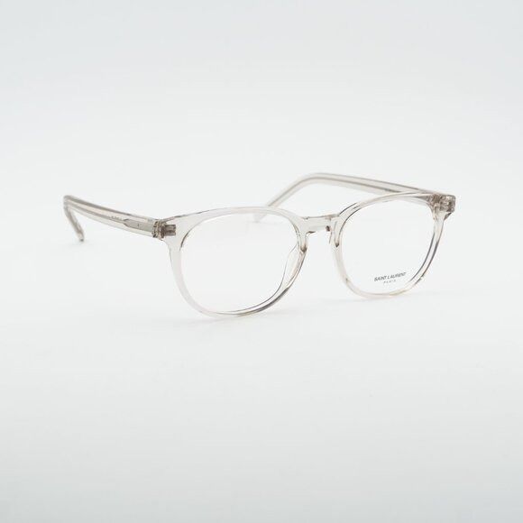 Saint Laurent Paris Saint Laurent SL M111 004 Round Eyeglasses Transparent Beige Size ONE SIZE - 4 Thumbnail