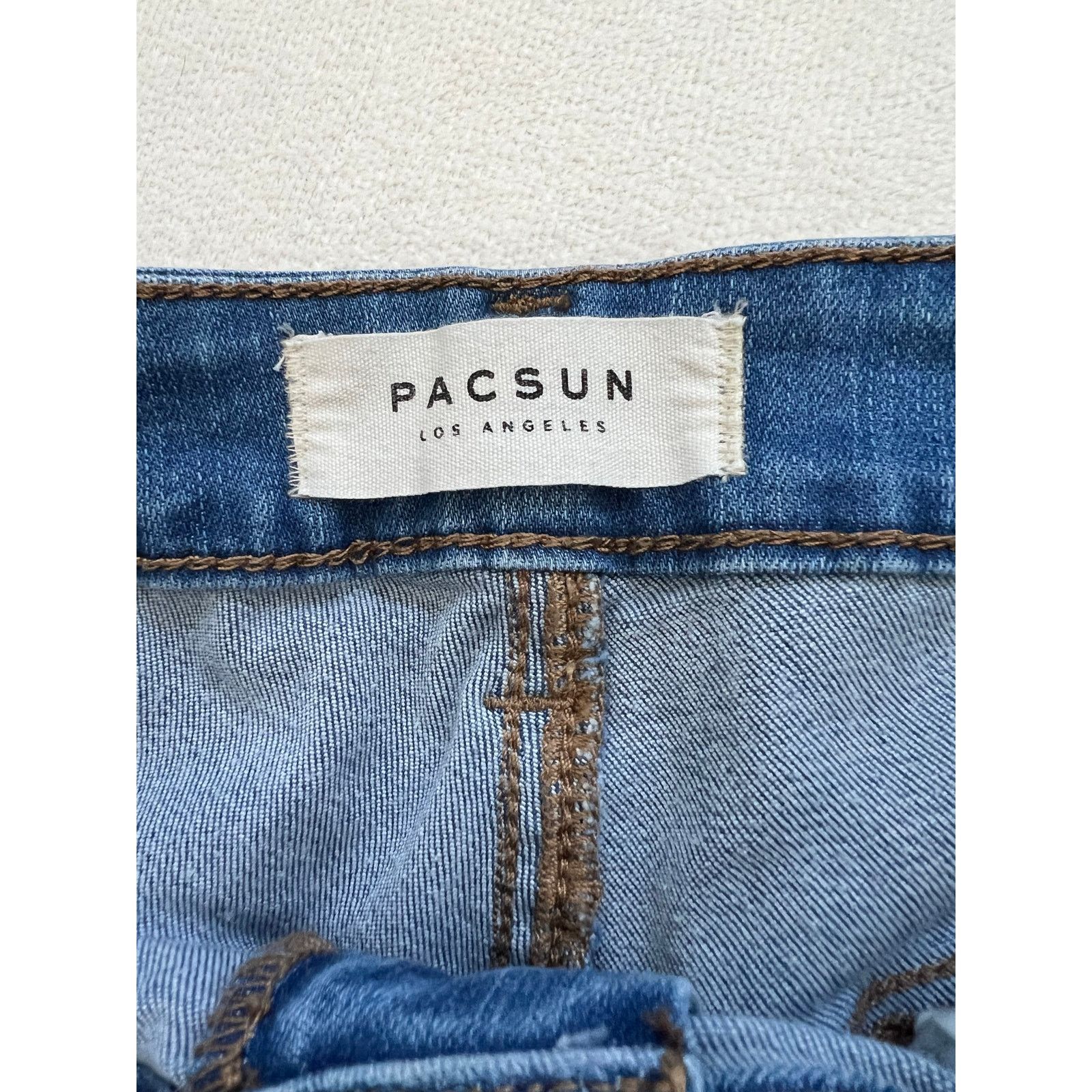 Pacsun Pacsun Super Stretch Shortie Mid-Rise Denim Shorts Size 28 Size 28" / US 6 / IT 42 - 5 Thumbnail