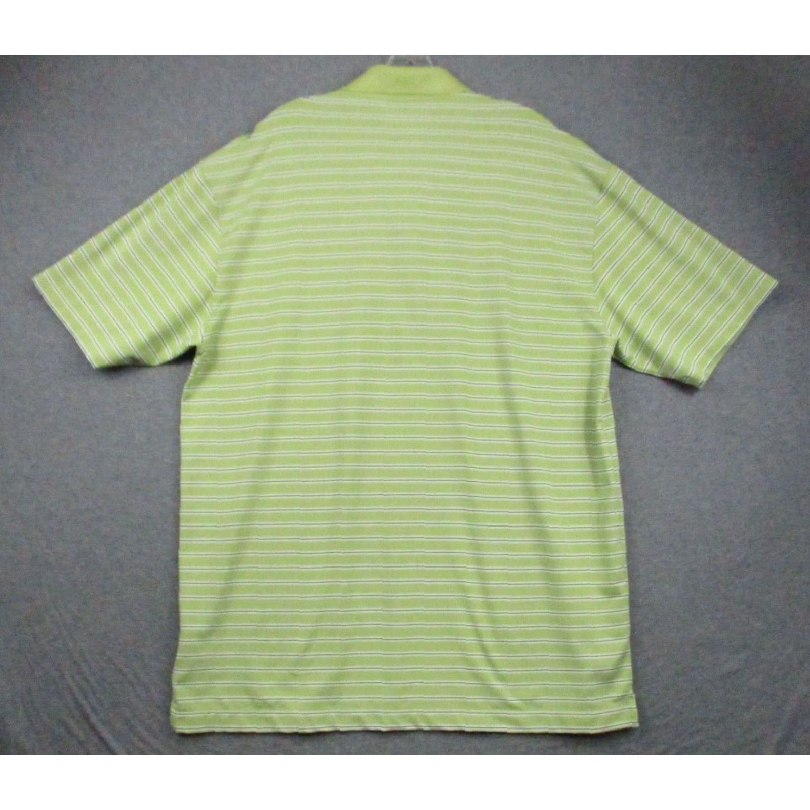 Nike Nike Golf Polo Mens Dry Fit XL Green Striped Logo Stretch Short Sleeve Shirt Size US XL / EU 56 / 4 - 5 Thumbnail