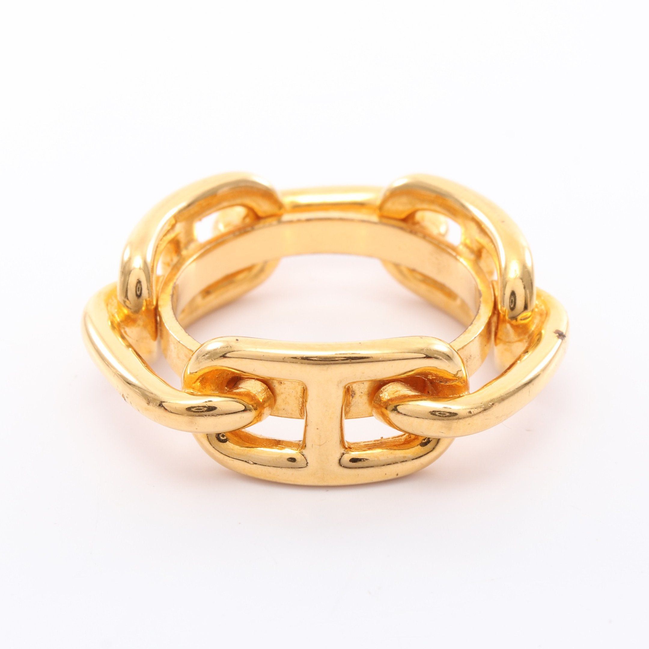 Hermes Hermes Chaîne Scarf Ring Gp Gold Size ONE SIZE - 1 Thumbnail
