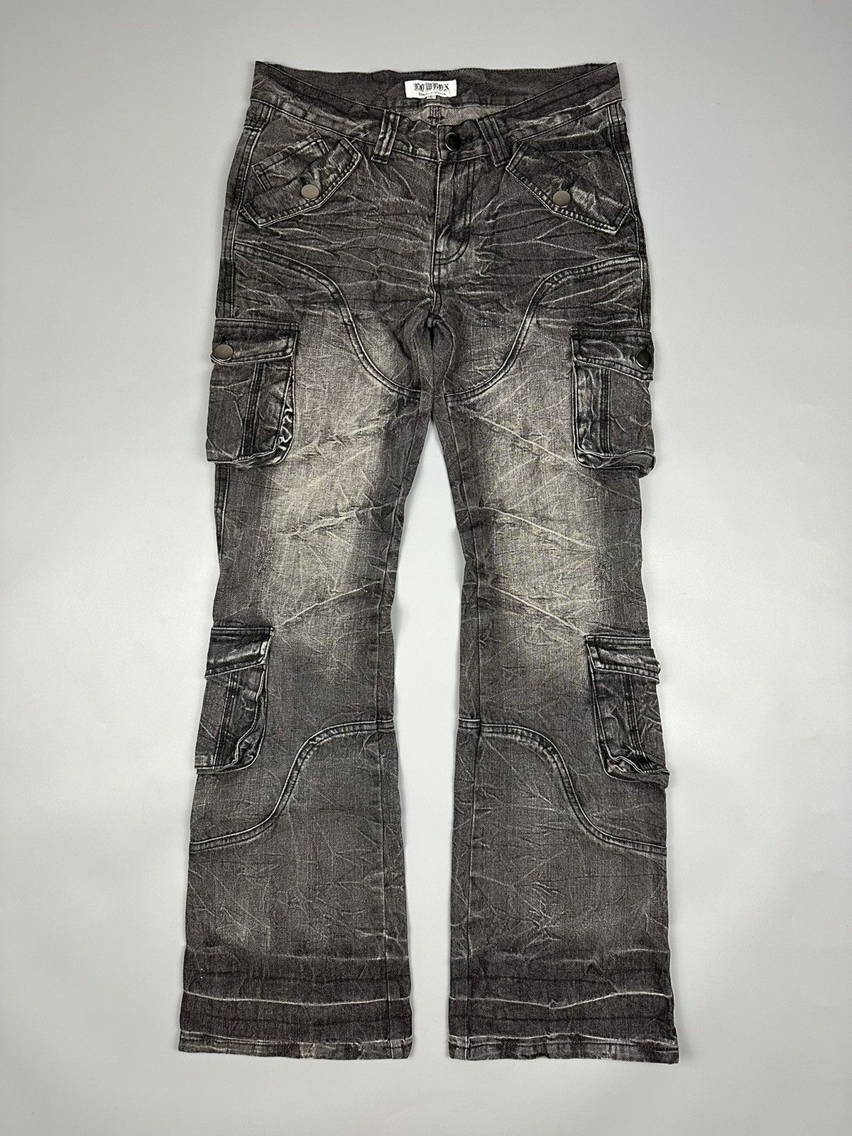 If Six Was Nine × Le Grande Bleu (L.G.B.) 🔥Sick🔥Seditionaries Lowbox Multipocket Whiskered Flare Denim Size US 33 - 1 Thumbnail