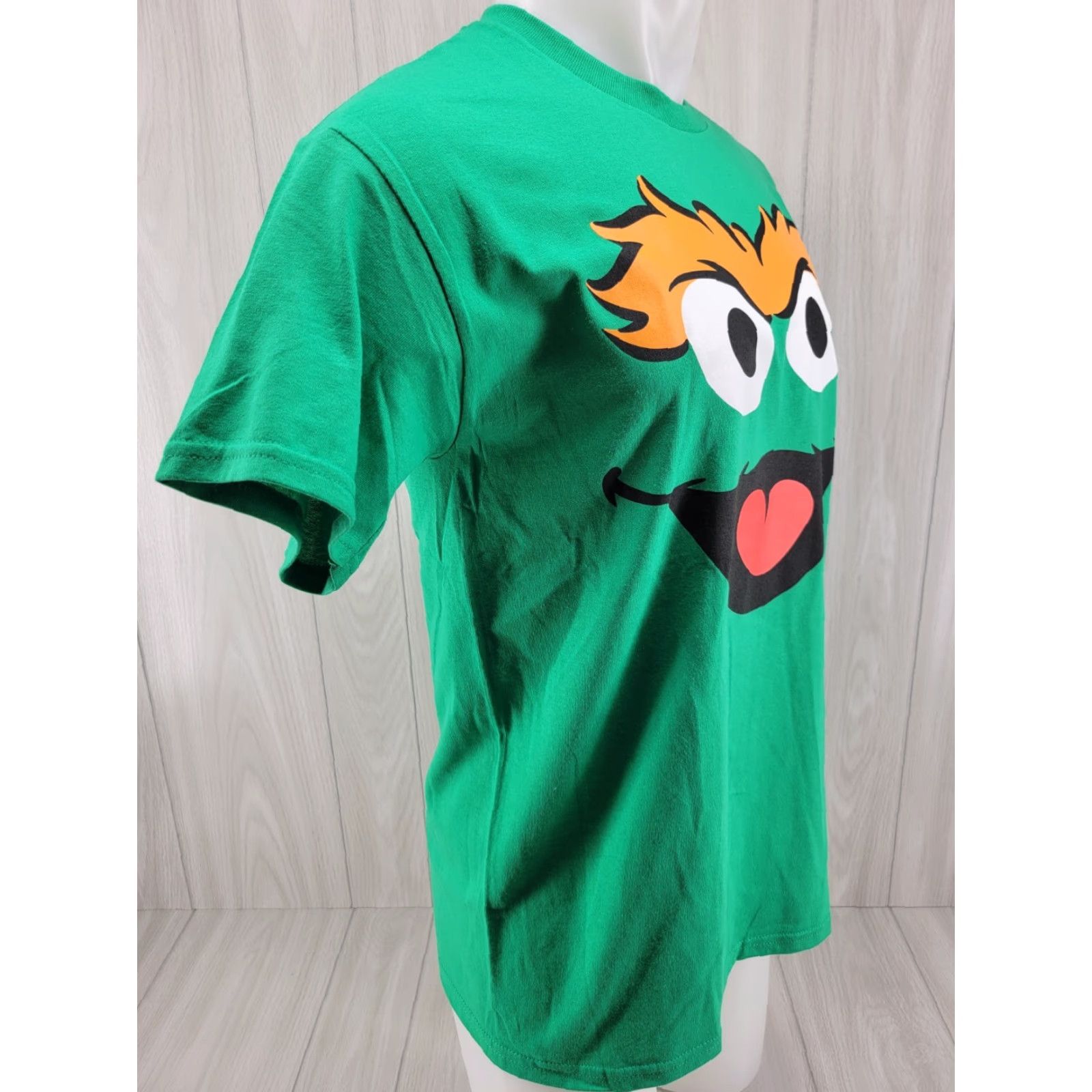Vintage Sesame Street Oscar The Grouch Face T-Shirt Mens Medium Green Crew Neck Short Sleeve 100% Cotton Graphic Tee Vintage No Size US M / EU 48-50 / 2 - 4 Thumbnail