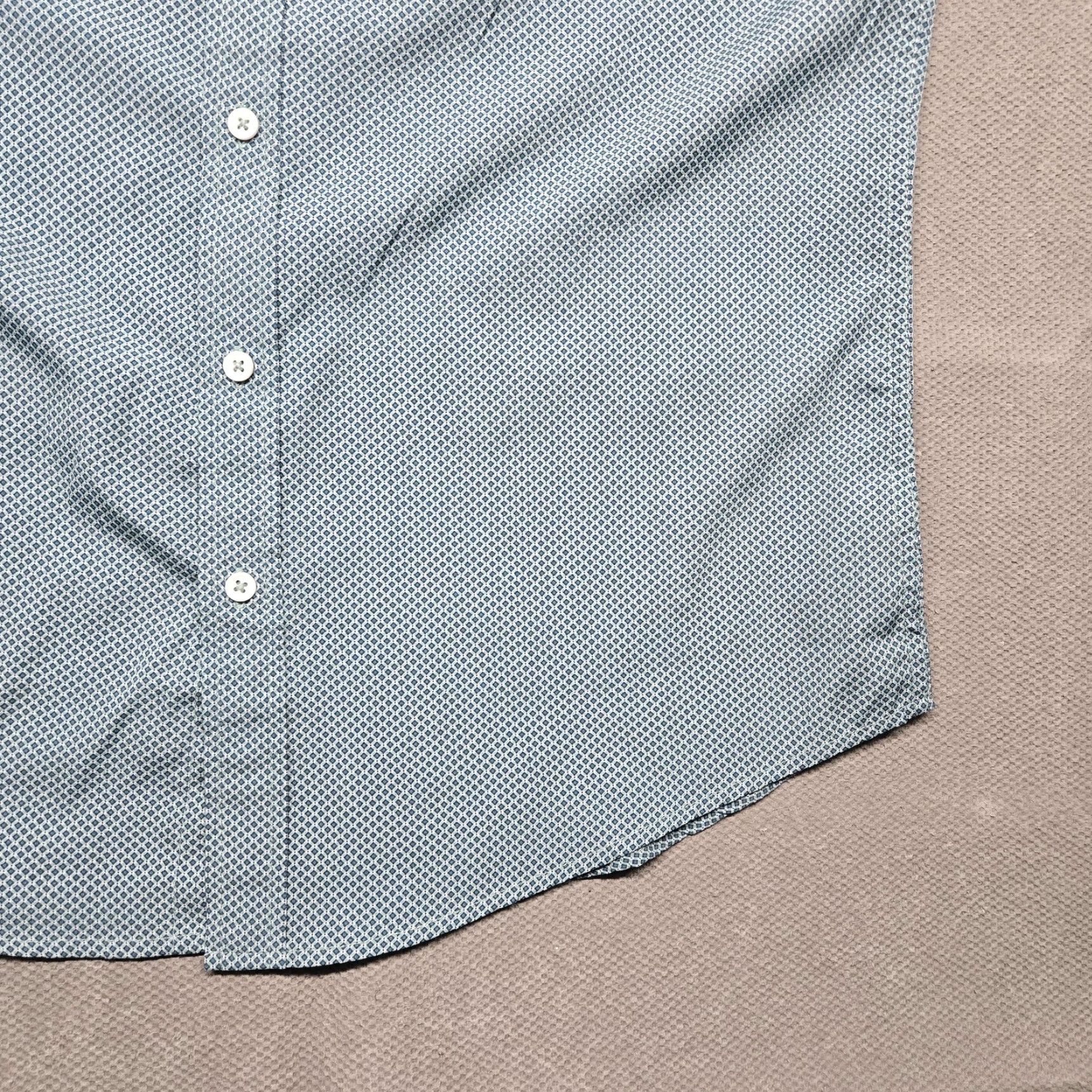 Vintage Thomas Sterling Shirt Mens Medium Blue Geometric Short Sleeve Button Up Stretch Size US M / EU 48-50 / 2 - 7 Thumbnail