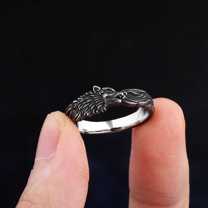Japanese Brand × Jewelry × Vintage Stainless Steel Wolf Ring Size ONE SIZE - 5 Thumbnail
