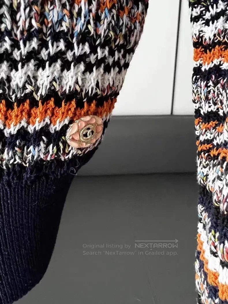 Chanel Chanel Cuba Series Show Colour Striped Lapel Knitted Zippe Size S / US 4 / IT 40 - 5 Thumbnail