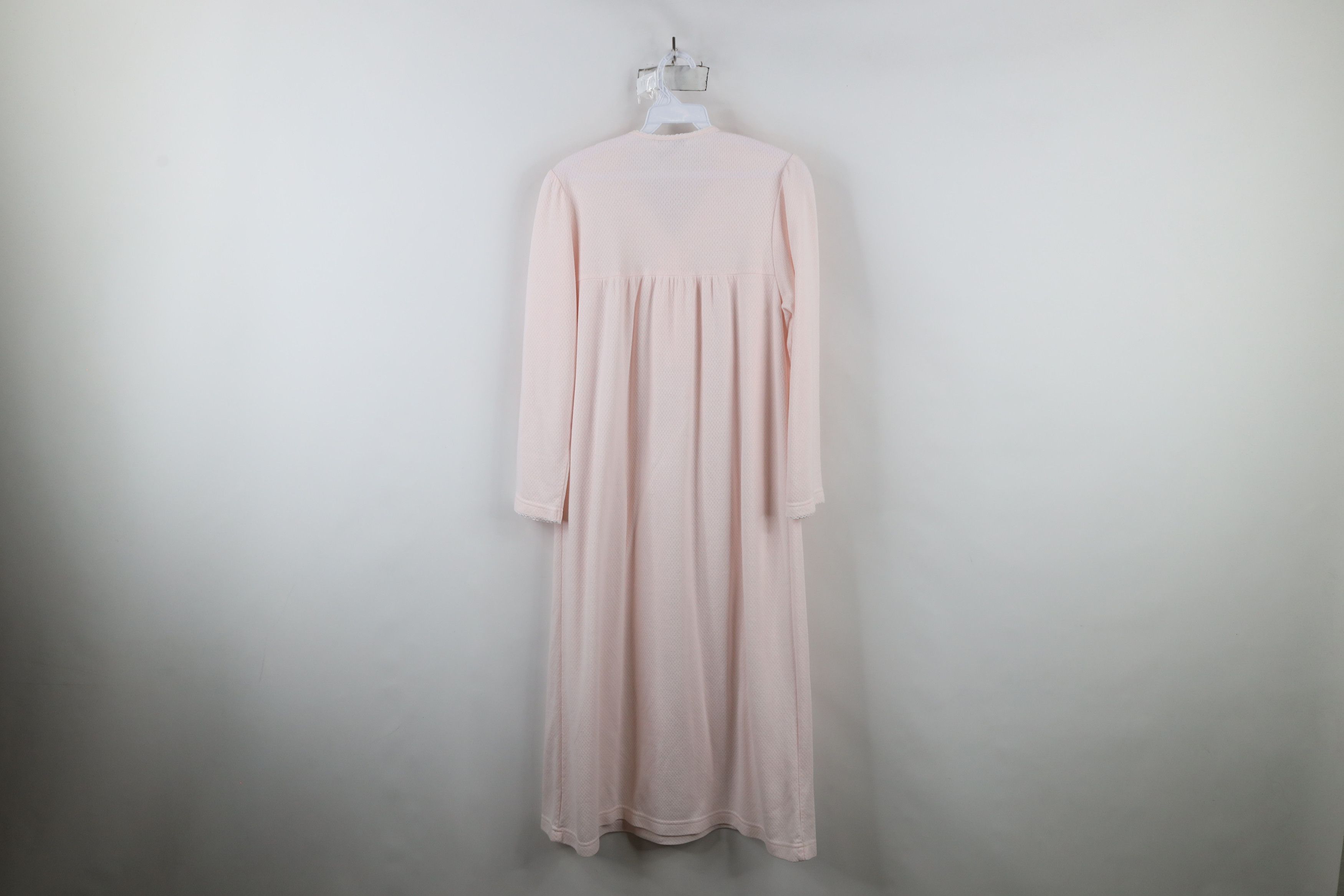 Vintage Vintage 90s Miss Elaine Flower Lace Long Sleeve Night Gown Size M / US 6-8 / IT 42-44 - 10 Thumbnail