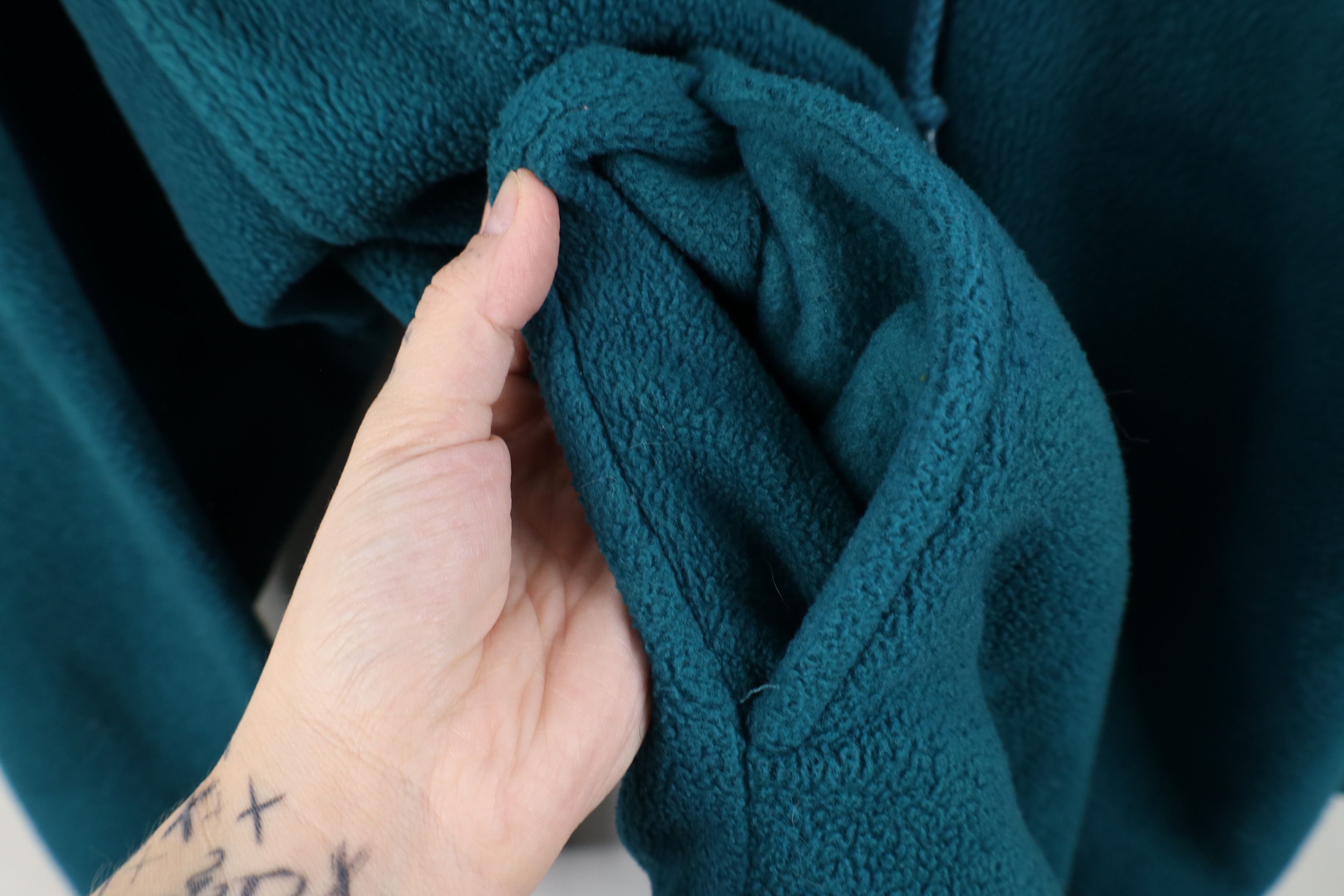 Vintage Vintage 90s Streetwear Half Zip Fleece Pullover Sweater Teal Size US L / EU 52-54 / 3 - 9 Thumbnail