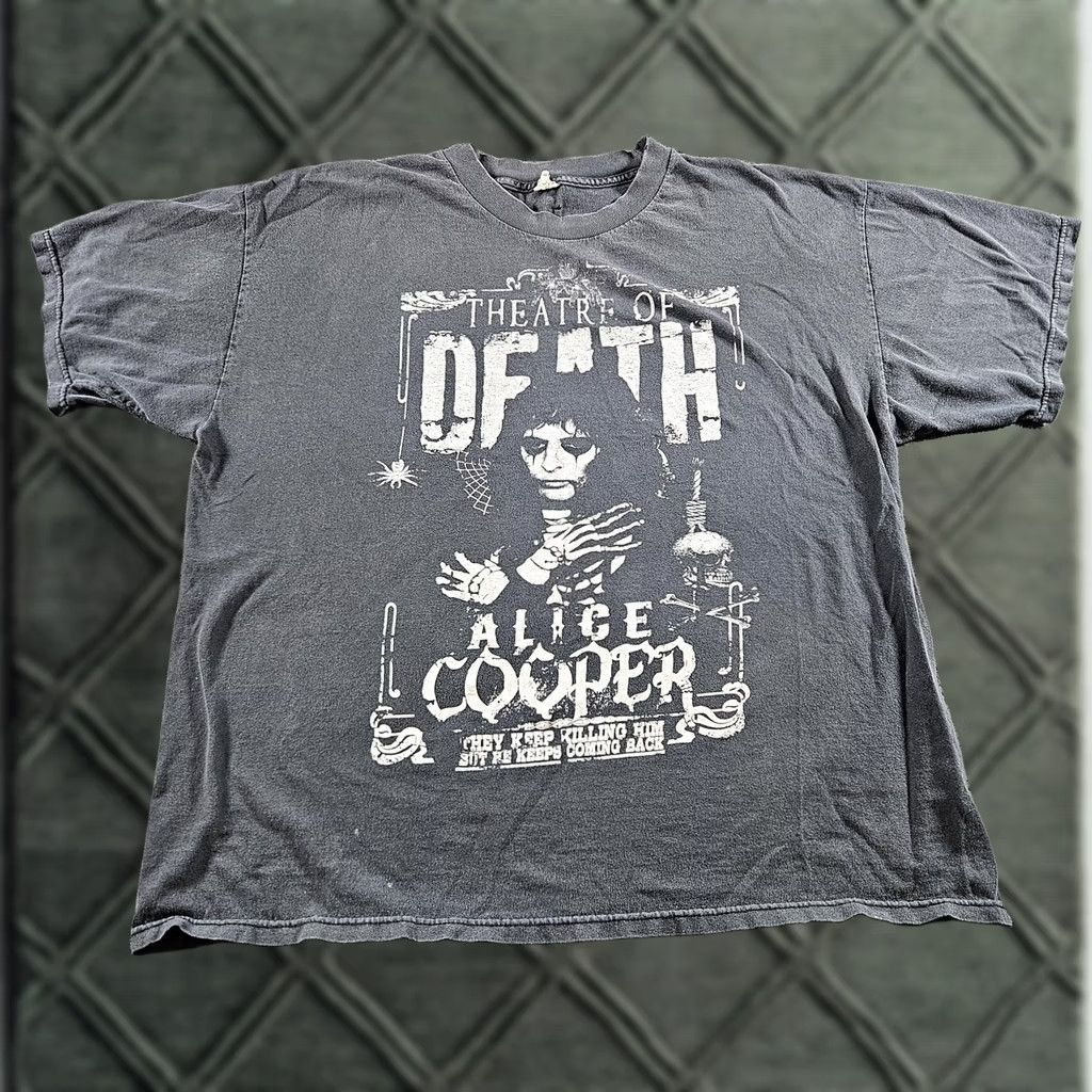 Vintage Alice Cooper Theatre Of Death Tour Shirt Mens XL Black Band Graphic Tee 2010 Size US XL / EU 56 / 4 - 1 Thumbnail