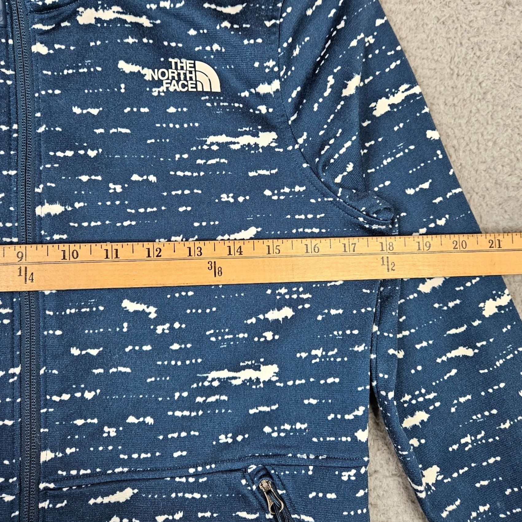 The North Face The North Face Jacket Teens M Full Zip Blue Speckled Steel Size M / US 6-8 / IT 42-44 - 4 Thumbnail