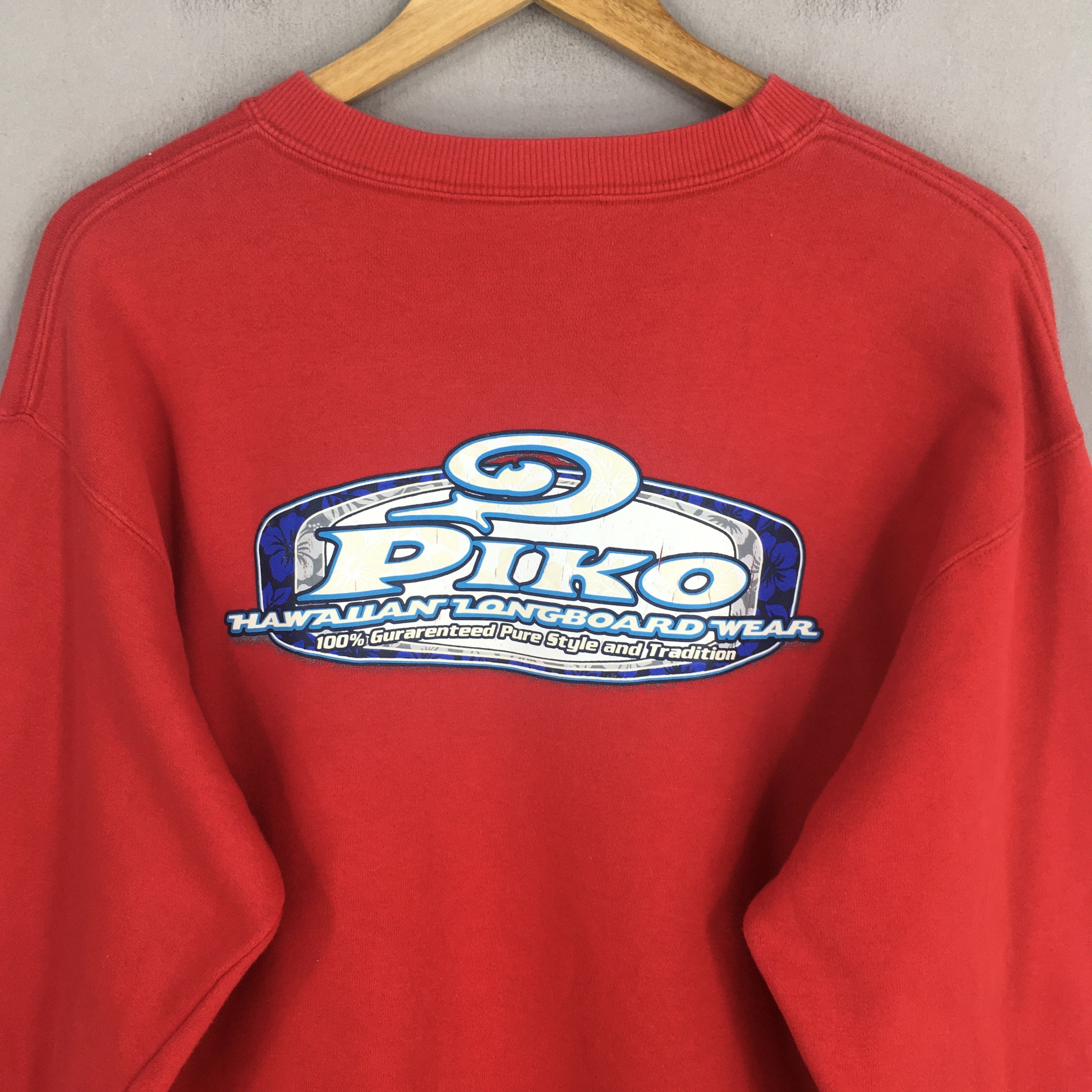 Vintage Vintage Piko Hawaiian Longboard Surfing Sweatshirt Large Size US L / EU 52-54 / 3 - 2 Thumbnail