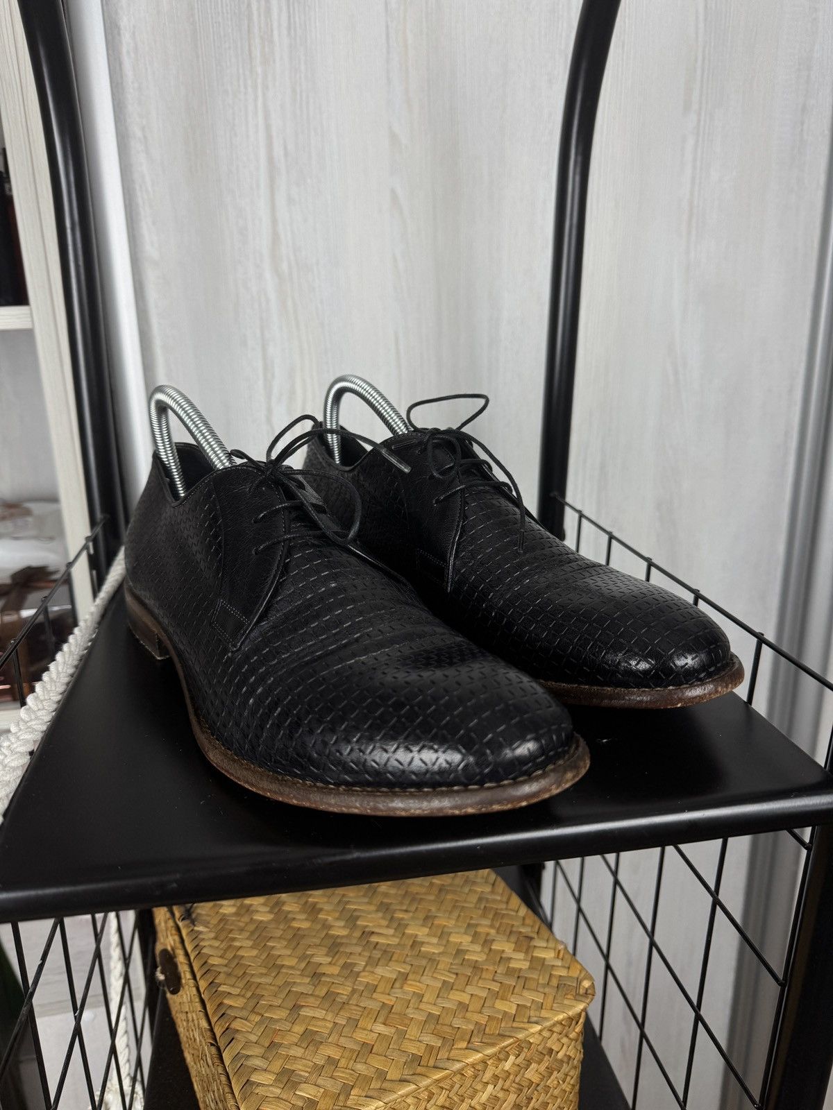 Other Camerlengo Perforated black leather derby Italy men’s shoes Size US 10 / EU 43 - 3 Thumbnail