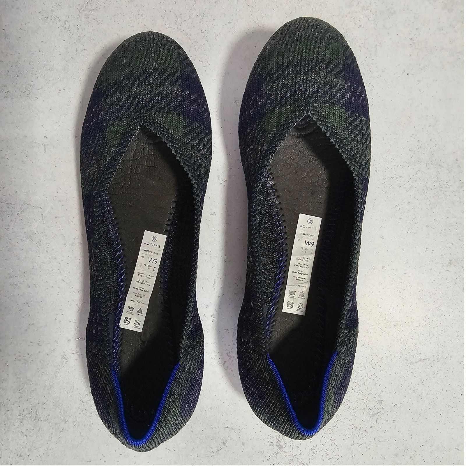 Rothy's Rothy's Limited Ed The Flat Forest Tartan Round Toe Shoes 9 Size US 9 / IT 39 - 9 Thumbnail
